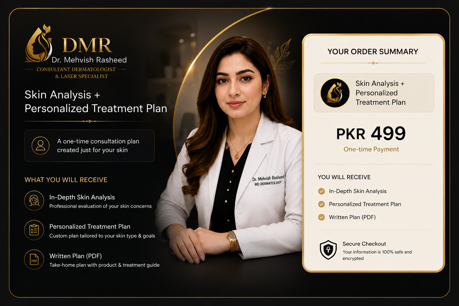 Dr. Mehvish Rasheed — Skin Analysis & Personalized Treatment Plan